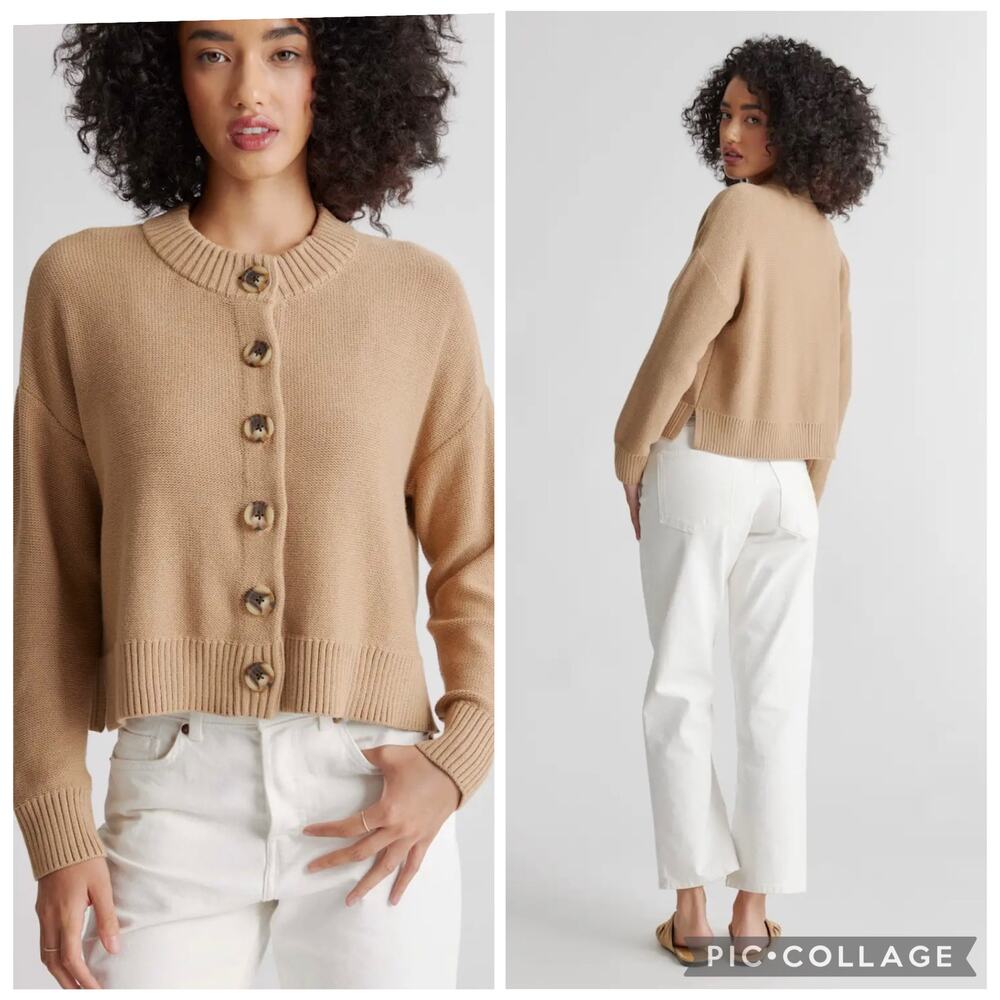 Quince Tan Women's Cardigan Sweater
